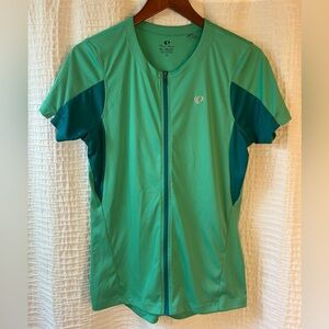 Pearl Izumi Women's Green & Dark Teal Short Sleeve Cycling Jersey